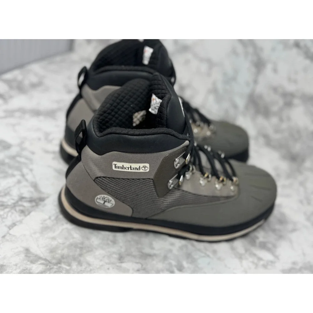 Timberland Euro Hiker Shell Toe Grey Black Mens Hiking trail boots  Size 10‎